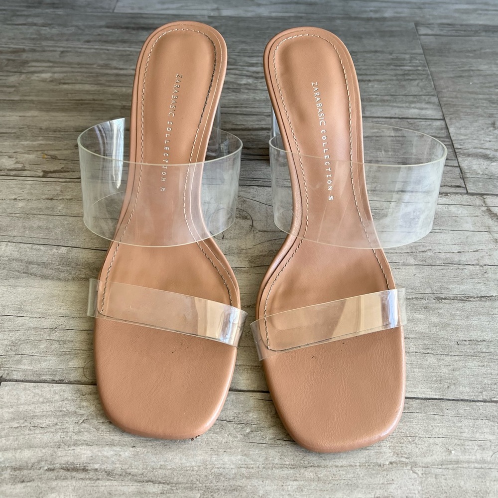 Zara, high heels, size 8 , cream color